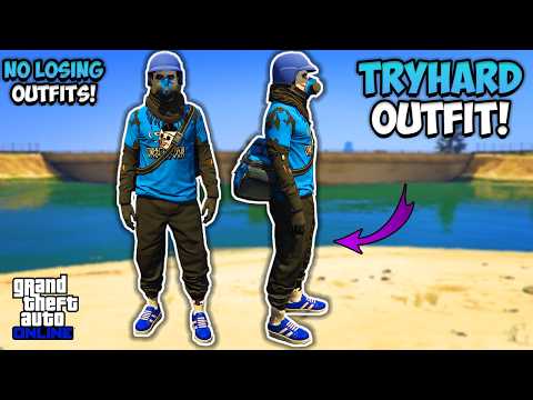 Black joggers modded outfit — GTA 5 Online no-transfer look screenshot