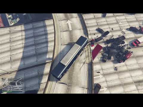 Thrilling NPC Overpass Glitch in GTA 5 screenshot