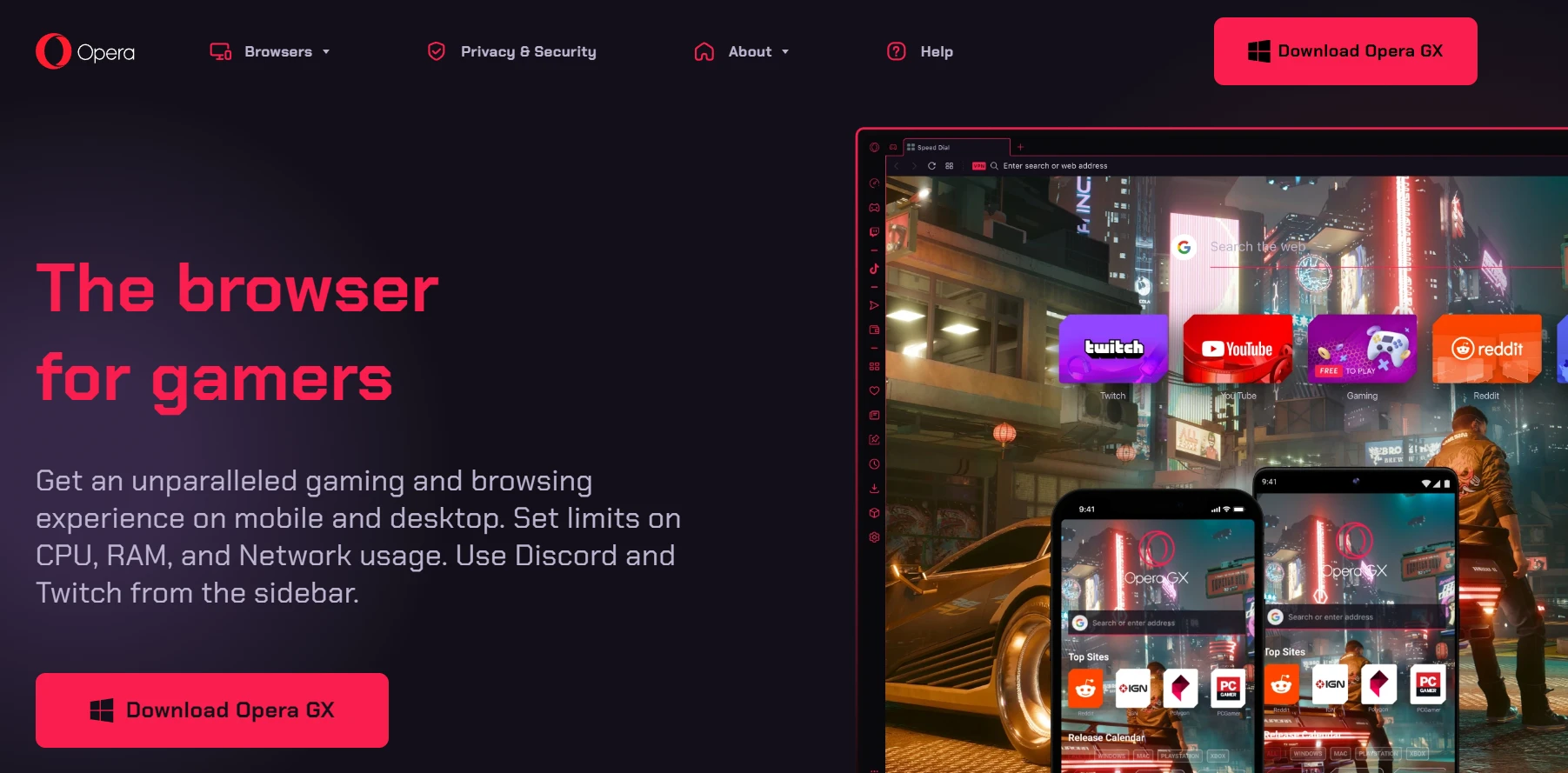 The browser for gamers