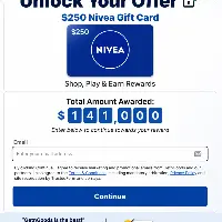 Nivea $250 Reward
