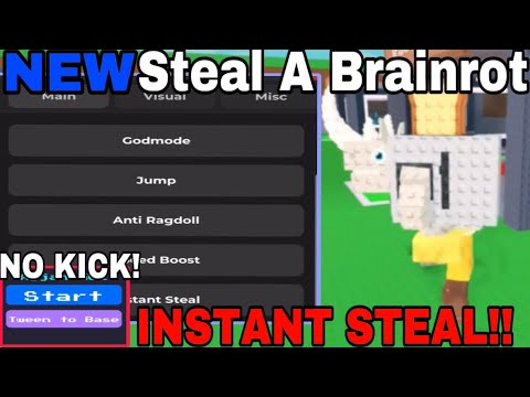 New Steal A Brainrot GUI Script Features screenshot