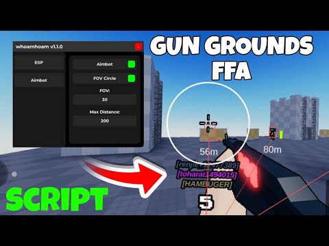 Roblox Gun Ground FFA Script with Esp and Silent Aim screenshot